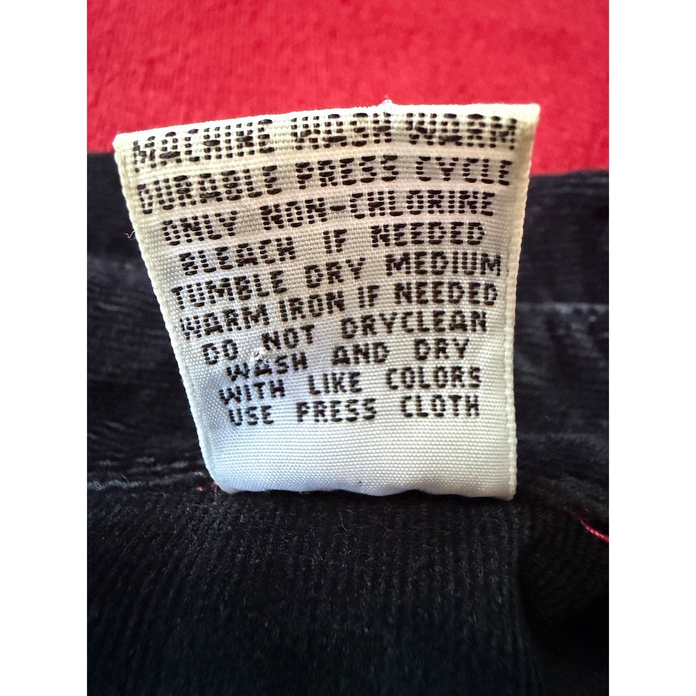 Levi's Mini Corduroy Shirt Women M Black Western Snap Button Vintage - Picture 4 of 6